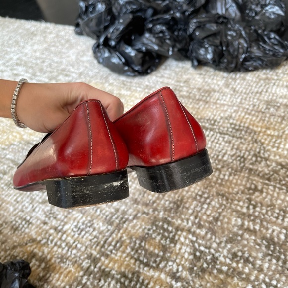 Santoni red leather shoes - Picture 2 of 4